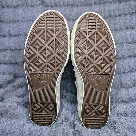 Converse Chuck Taylor All Star White Leather High Top with ruffle; Women US 8.5 - Picture 11 of 11